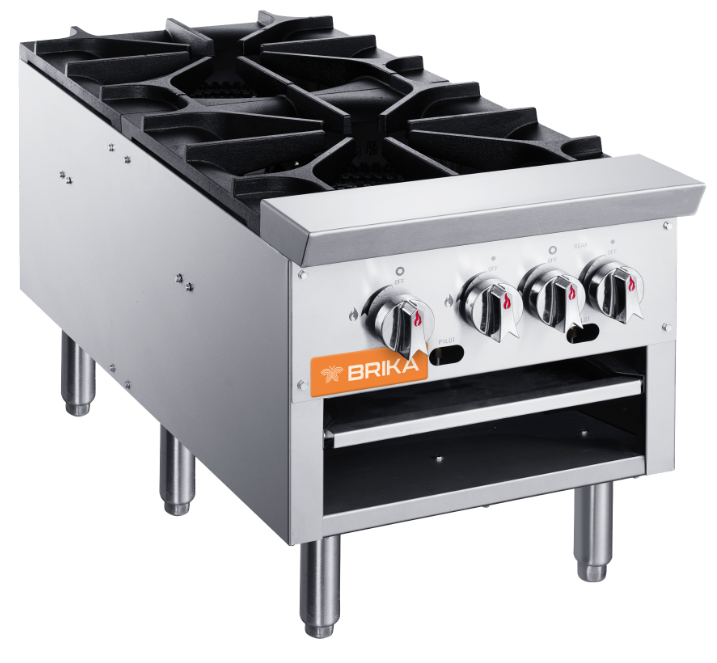 Brika - 18" Gas Double Stock Pot Range - BSP-18