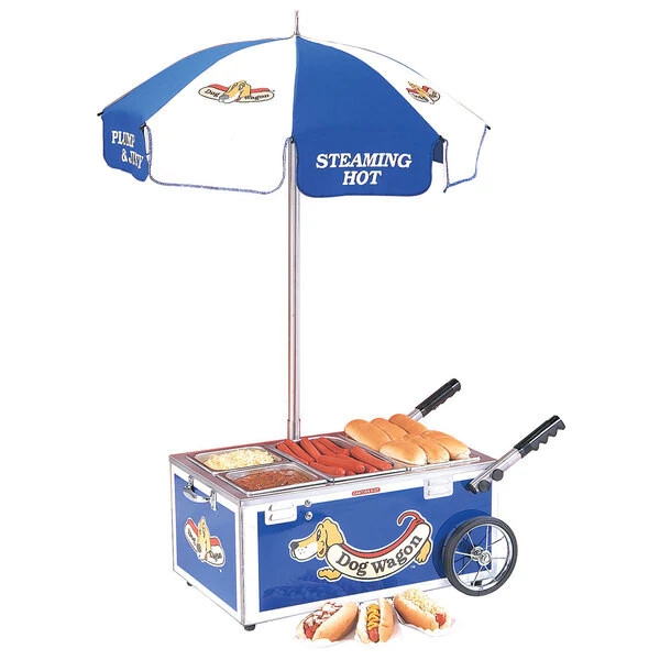 Nemco - Countertop Mini Hot Dog Cart w/ 2 x 1/4 Pans & 1 x 1/2 Pan - 6550-DW2 Nemco - Countertop Mini Hot Dog Cart w/ 2 x 1/4 Pans & 1 x 1/2 Pan - 6550-DW2 - Image 3