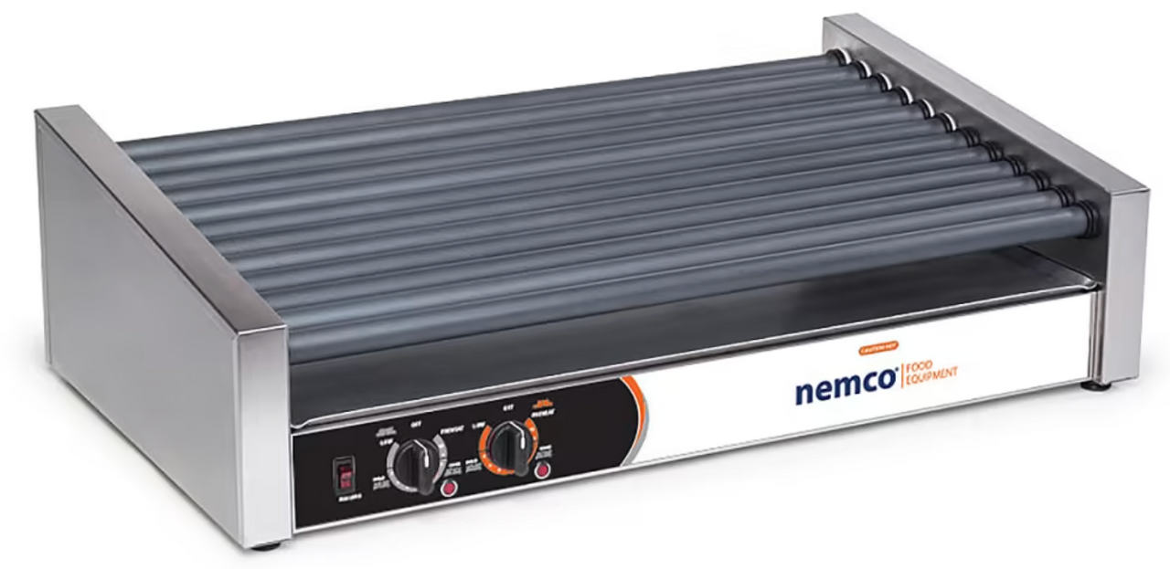Nemco - 33 Hot Dog Slanted Roller Grill w/ Nonstick Coating - 8033SX-SLT