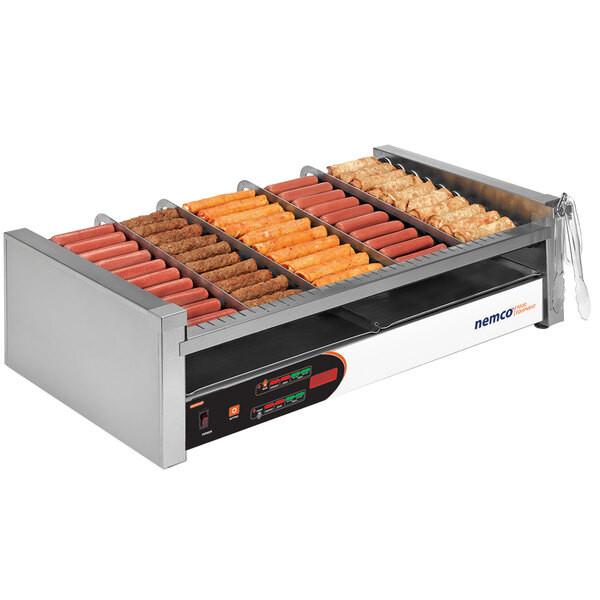 Nemco - 50 Hot Dog Digital Slanted Roller Grill - 8250-SLT