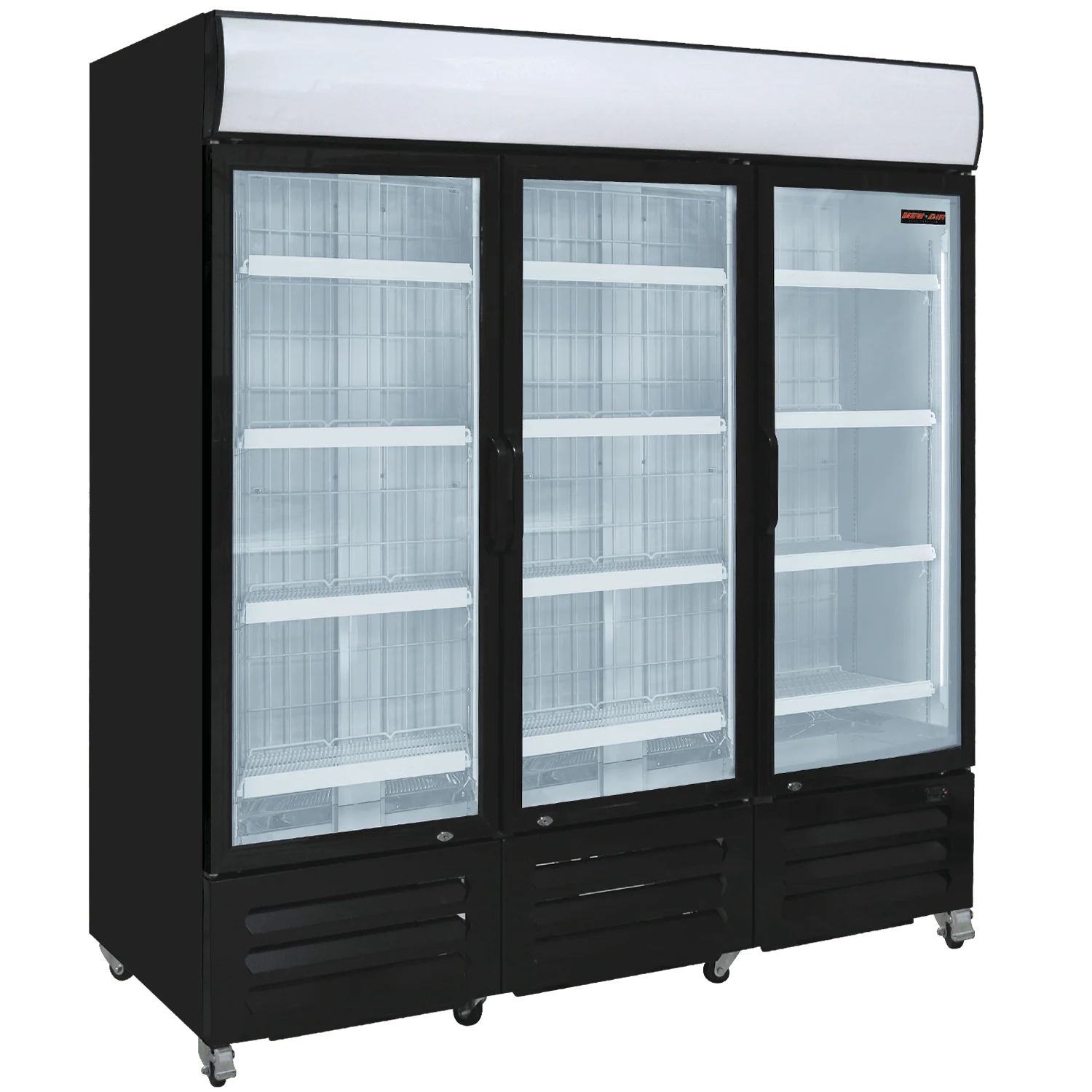 New Air NGR-182-H 79" Triple Door Glass Door Refrigerator