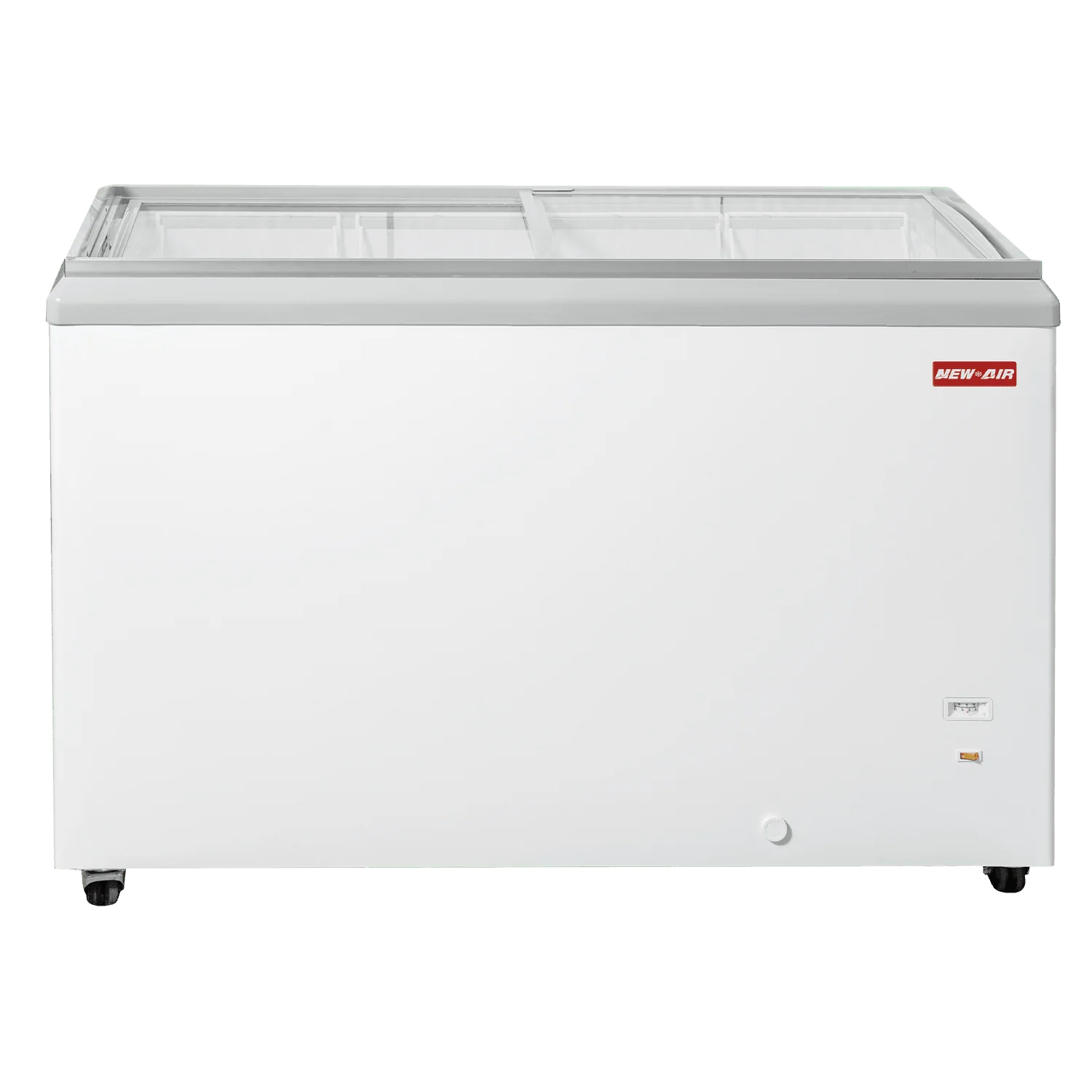 New Air 50" Ice Cream Freezer with Slide Flat Glass Top 10.9 Cu. Ft. - NIF-50-FG