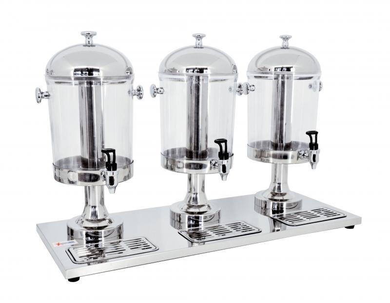 Omcan - Triple Ice-Cooled Juice Dispenser With 24-Qt Capacity - 19480