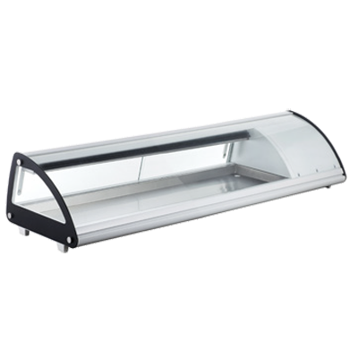 Omcan - 58" Sushi Showcase With Curved Glass With 62 L Capacity - 43225