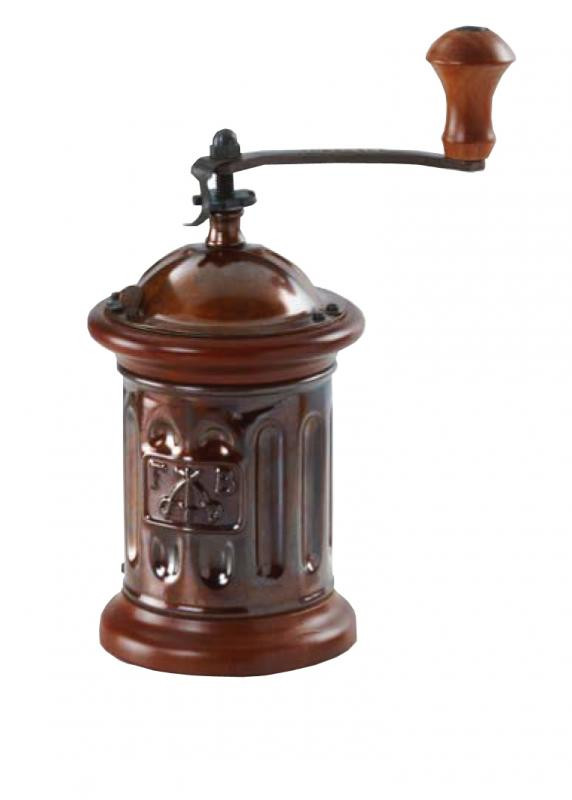 Omcan - Brown Beech Wood Manual Coffee Grinder - 43679