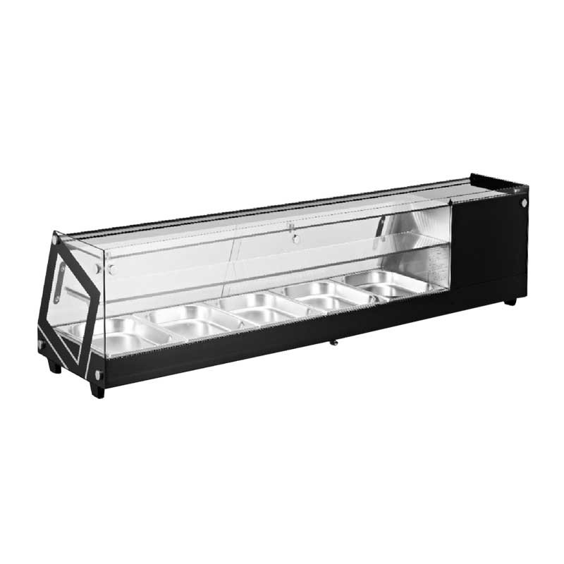 Omcan - 58" Sushi Showcase With Flat Glass With 84 L Capacity - 44394