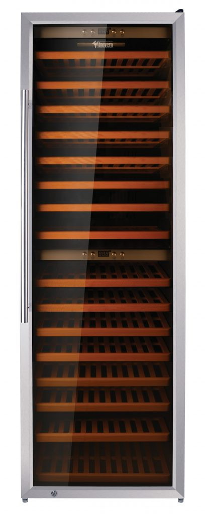 Omcan - Dual Zone Wine Cooler With 181 Bottle Capacity And Stainless Steel Door - 45258
