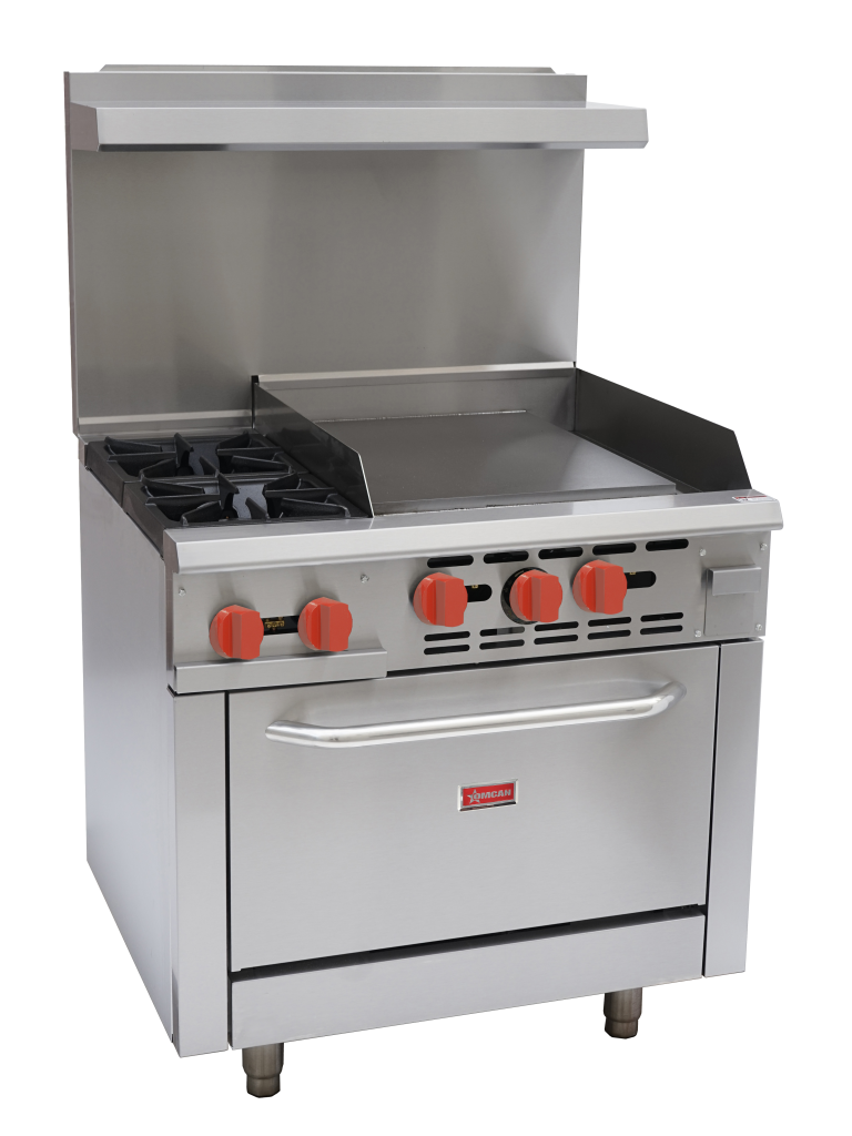 Omcan - 36" Natural Gas Range w/ 2 Burners & 24" Griddle - 46026