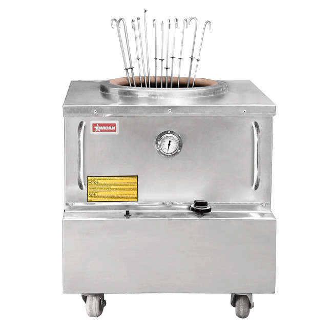 Omcan - 24" x 24" Stainless Steel Tandoor Clay Oven - 47338