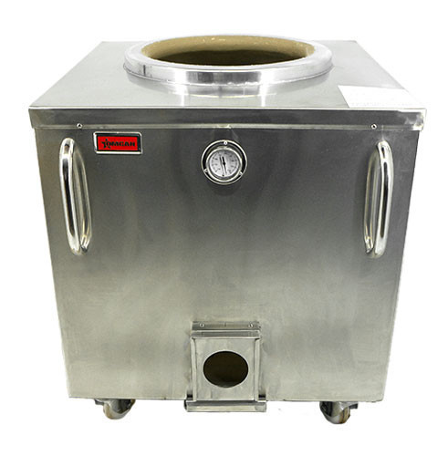 Omcan - 24" x 24" Stainless Steel Charcoal Tandoor Clay Oven - 47438