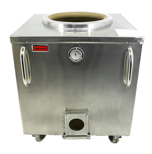 Omcan - 28" x 30" Stainless Steel Charcoal Tandoor Clay Oven - 47439