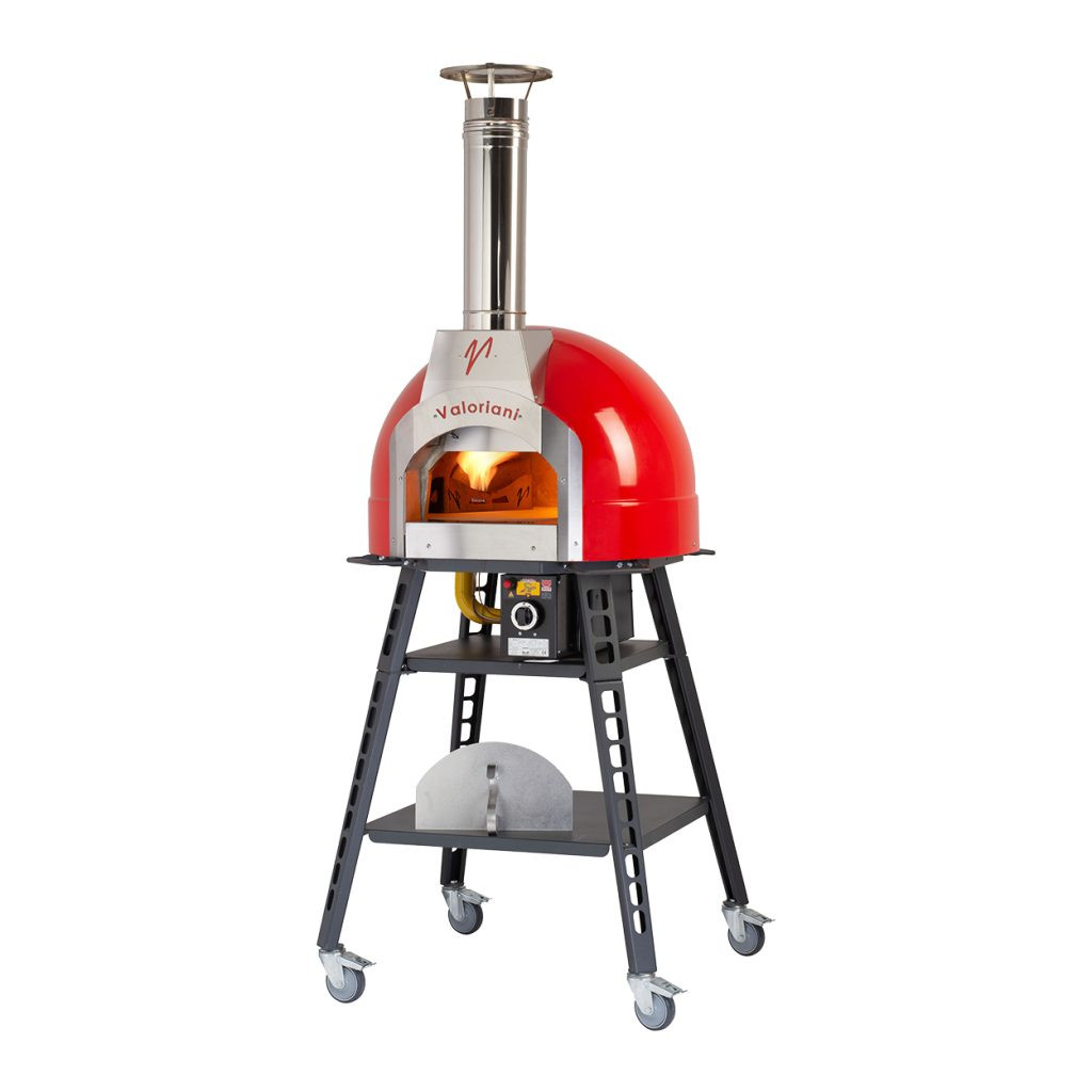 Omcan - Trento Valoriani Red Baby 60 Natural Gas & Wood Fired Pizza Oven - 48144