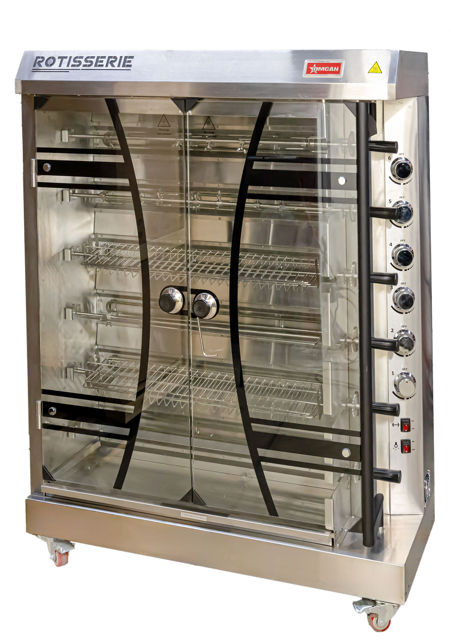 Omcan - 46" Electric Rotisserie w/ 6 Spit Capacity - 48195