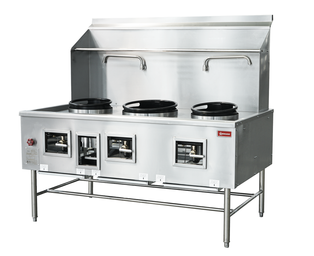 Omcan - Natural Gas Wok Range w/ Three Rings - 48409