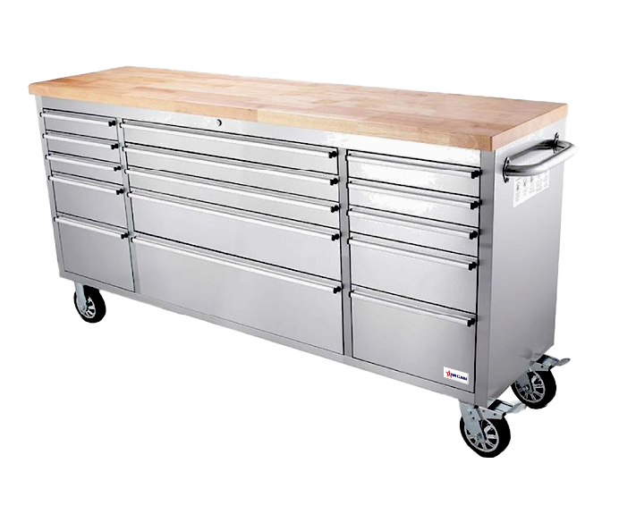 Omcan - 72" Mobile Working Bench w/ 15 Drawers - 48593