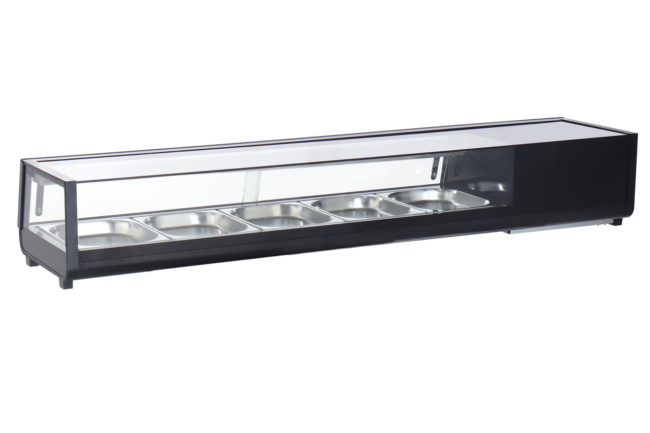 Omcan - 71" Sushi Showcase w/ Flat Glass - 48670