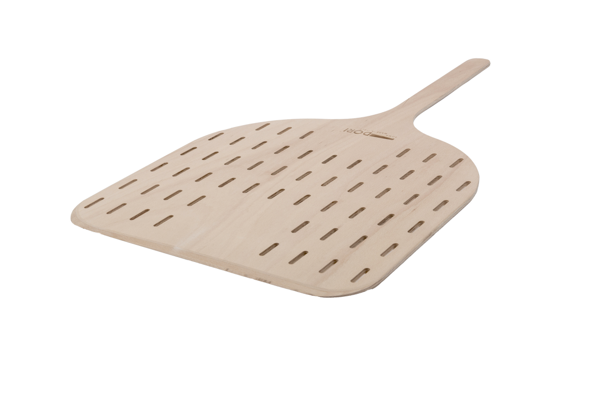Omcan - 19.7" x 35.5" Beech Plywood Aria Wooden Peel w/ Short Handle - 81224