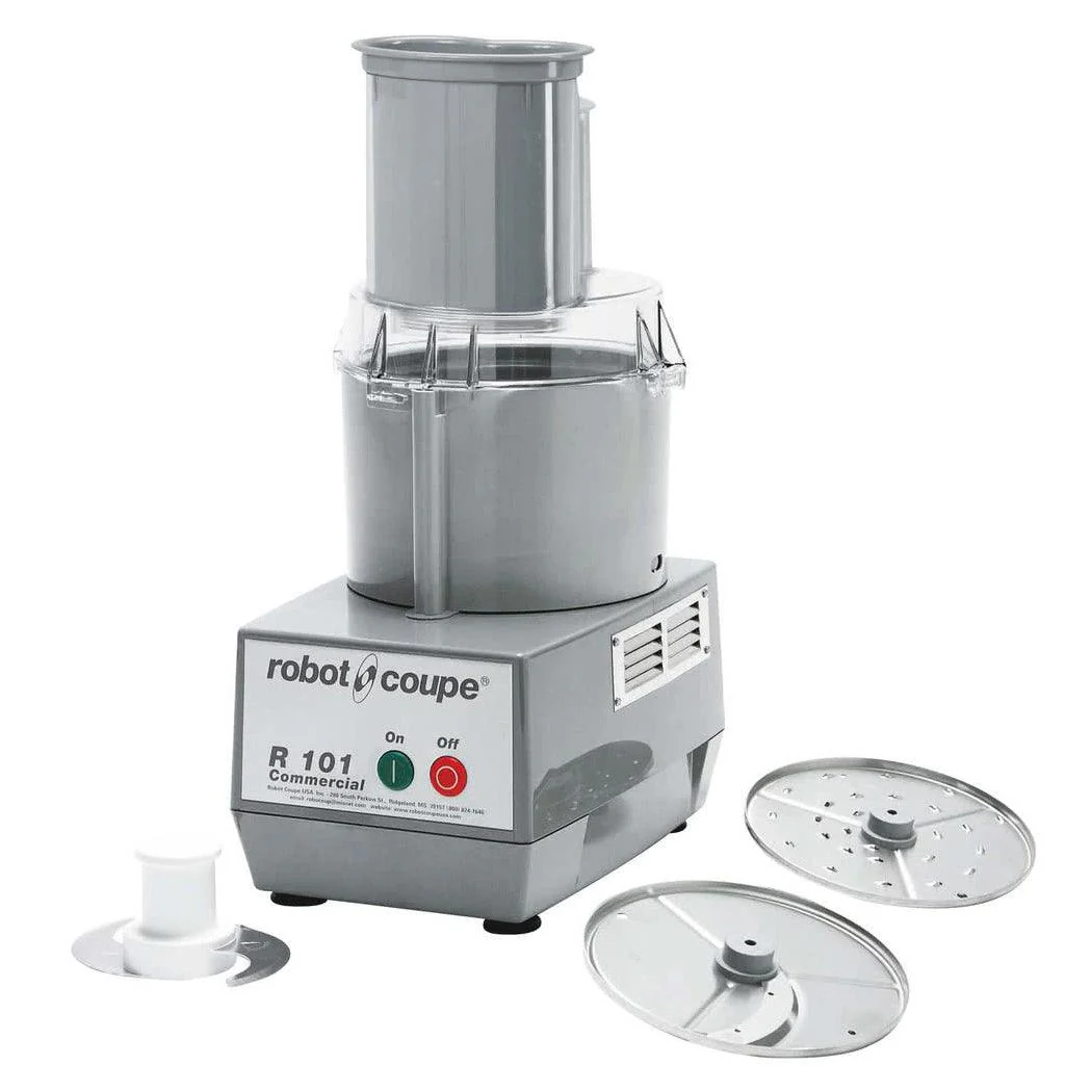 Robot Coupe R101P 2 Qt. Grey Composite Bowl Single Speed Combination Processor - 0.75 Hp / 120V