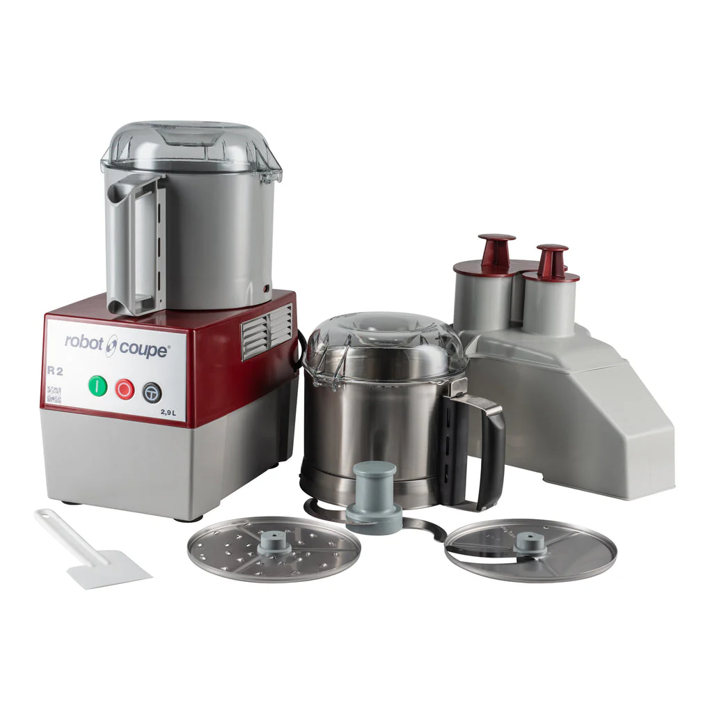 Robot Coupe R2N 3 Qt. Combination Food Processor with Bonus Stainless Steel Bowl - 1 Hp / 120V