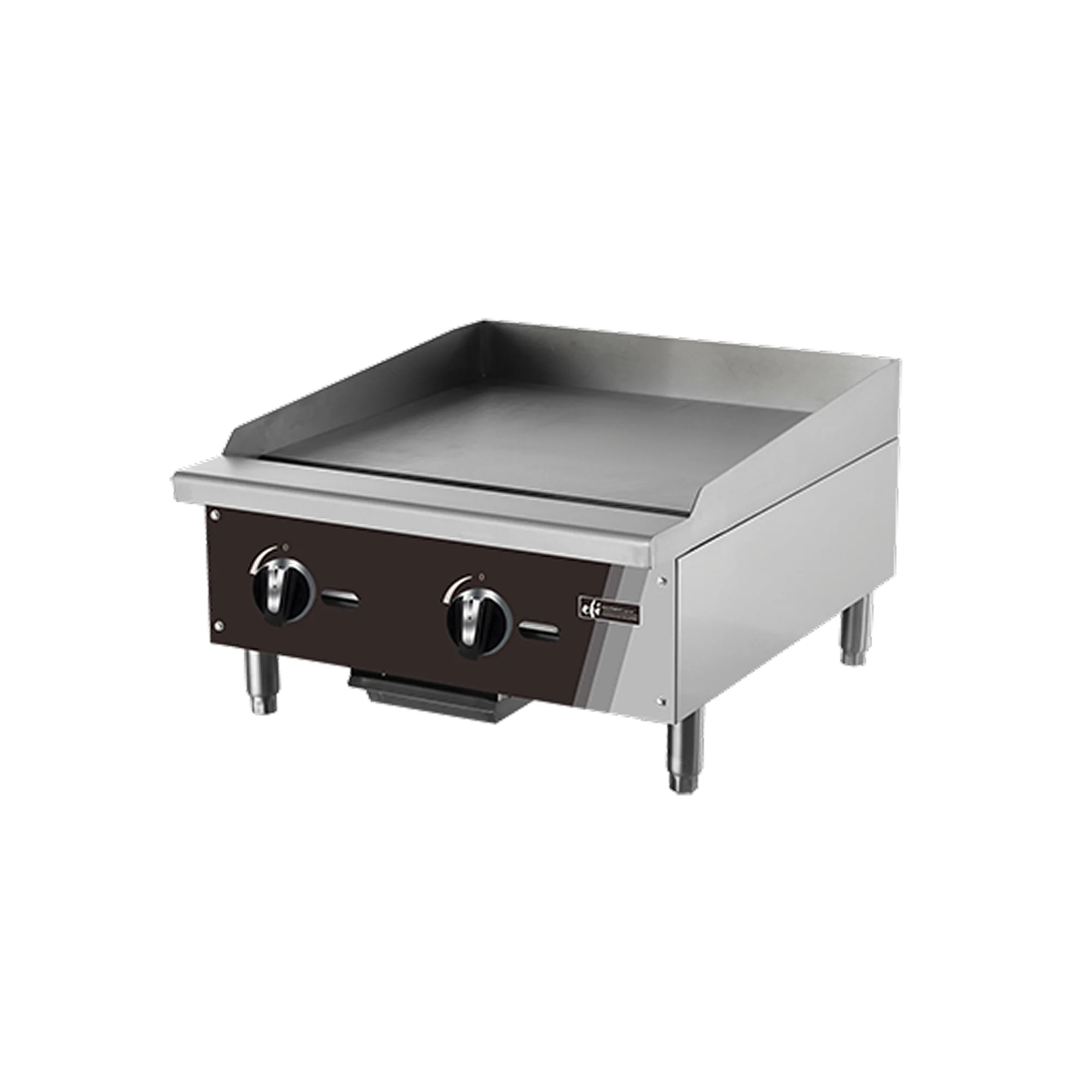 EFI RCTMG-24 24" Countertop Stainless Steel 2-Burner Gas Griddle With Manual Control - 60,000 BTU EFI RCTMG-24 24" Countertop Stainless Steel 2-Burner Gas Griddle With Manual Control - 60,000 BTU