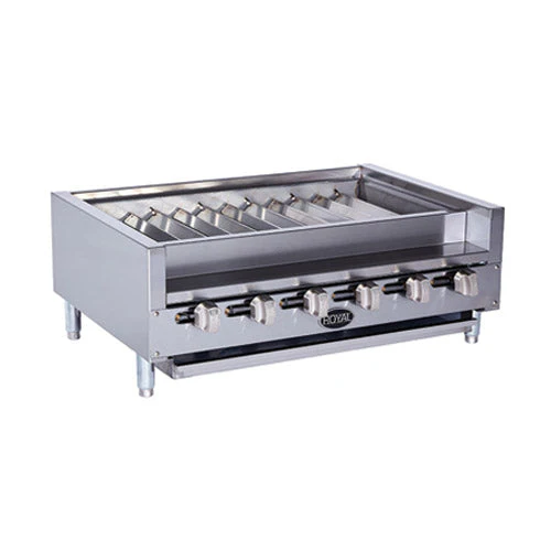 Royal RKTB-48 48" Radiant Natural Gas Shish Kabob Broiler - 144,000 BTU