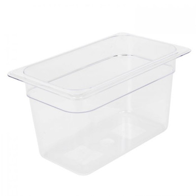 WFE - 1/4 Size Clear Polycarbonate Food Pan - 6" Deep WFE - 1/4 Size Clear Polycarbonate Food Pan - 6" Deep - Image 2