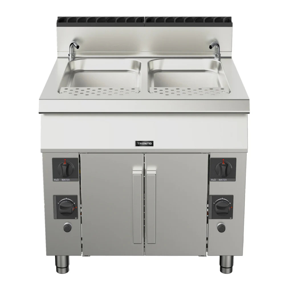 Trento 90L 2-Burner Double Tank Gas Pasta Cooker - 49100 – 156,000 BTU