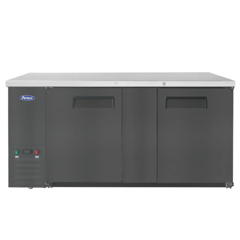 Atosa SBB69GRAUS2 68" Solid 2-Door Back Bar Cooler - 18.6 Cu.Ft.