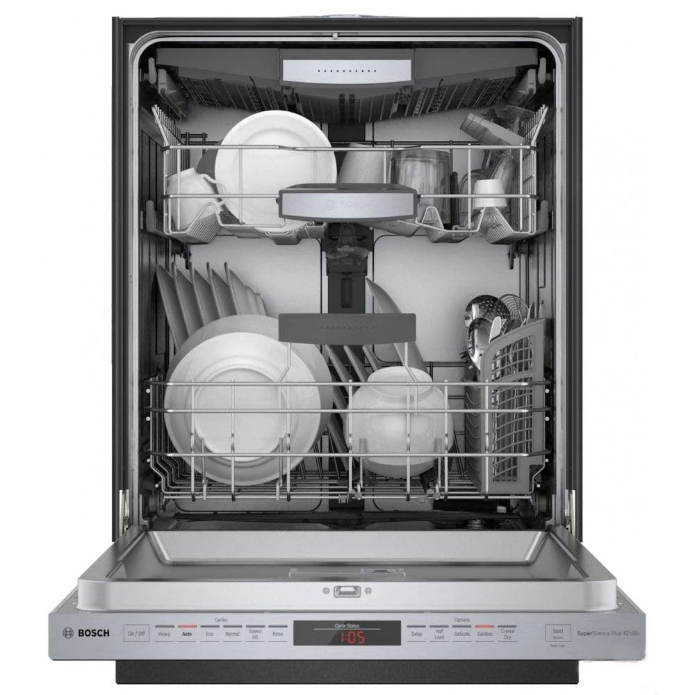 Bosch SHPM78Z55N 24" 800 Series Stainless Steel Pocket Handle Dishwasher - 120V/60Hz