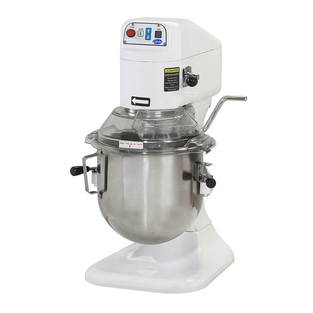 Globe SP08 8 Qt. Planetary Countertop Power Mixer with Touch Pad and Digital Timer - 1/4 hp