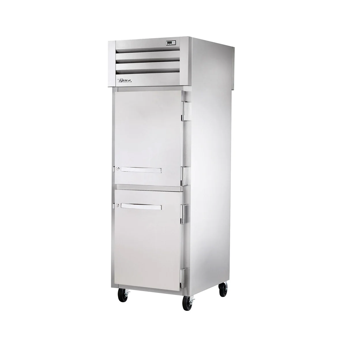 True STA1FPT-2HS-2HS-HC 27" Pass-Thru Solid Half Front / Solid Half Rear Swing Door Reach-In Freezer