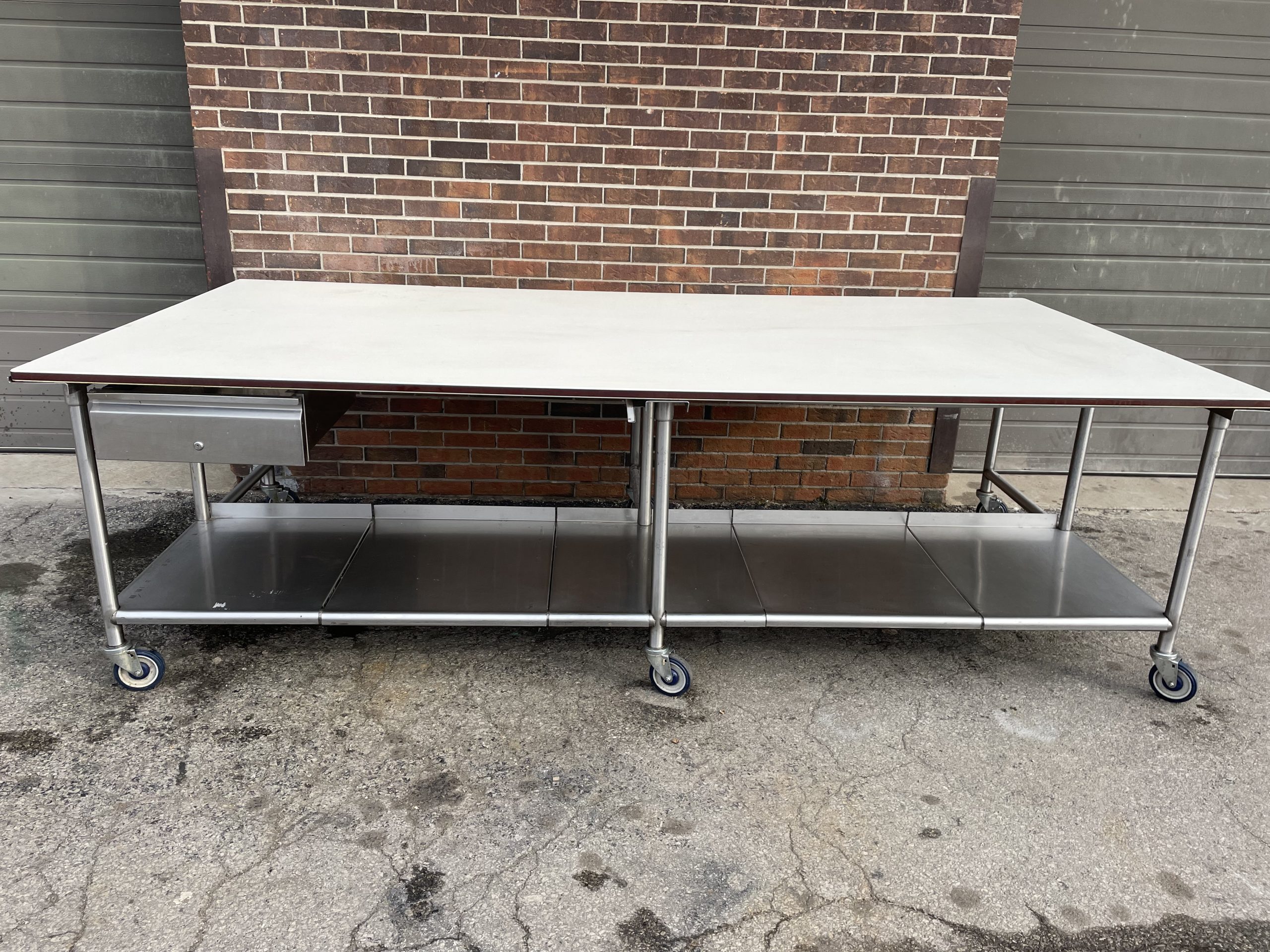 Stainless Base Bakery Table with Arborite Top