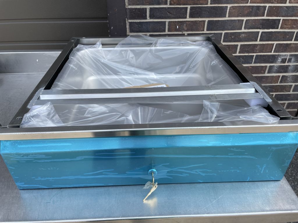 Stainless Steel Drawer Assembly with Lock and Stainless Steel Pan