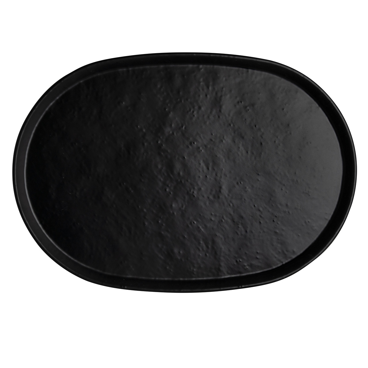 Creations - 17 In X 11 3/4 In X 1 In Black Cali Oval Tray Black (12 Per Case) - 7181TM520