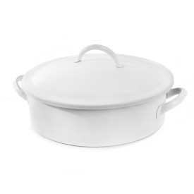 D.W. Haber - 4 Qt White Round Chafer - DW04CWG8WT