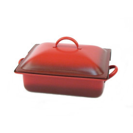 D.W. Haber - 4 Qt Red Rectangular Chafer - DW04QCWG8RD2