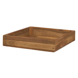 D.W. Haber - Fusion 14" x 14" Natural Flat Basket - DWFBWDBASK2ST