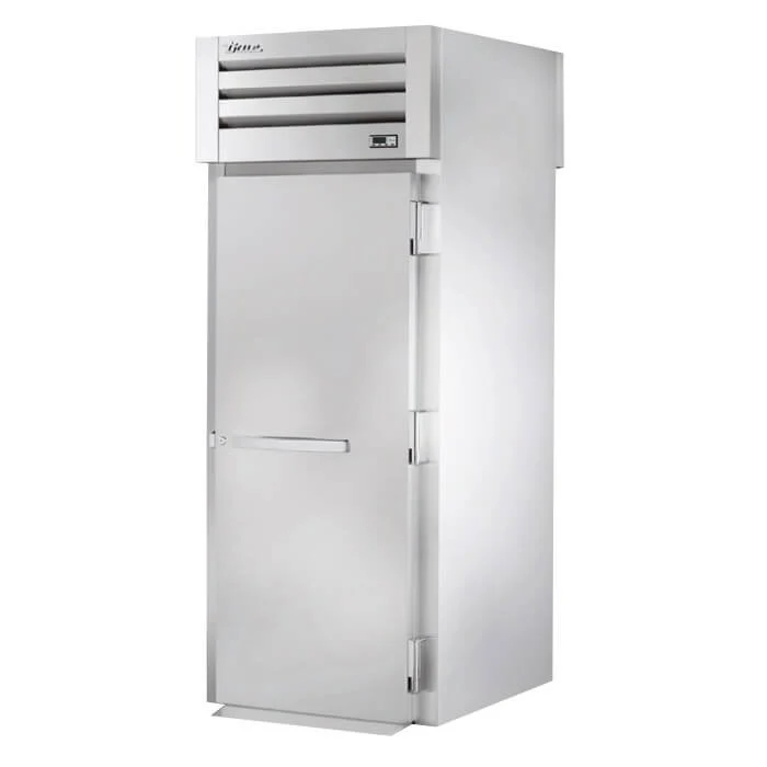 True STG1HRT89-1S-1S 35" Roll Thru Solid Swing Door Heated Cabinet - 2000W