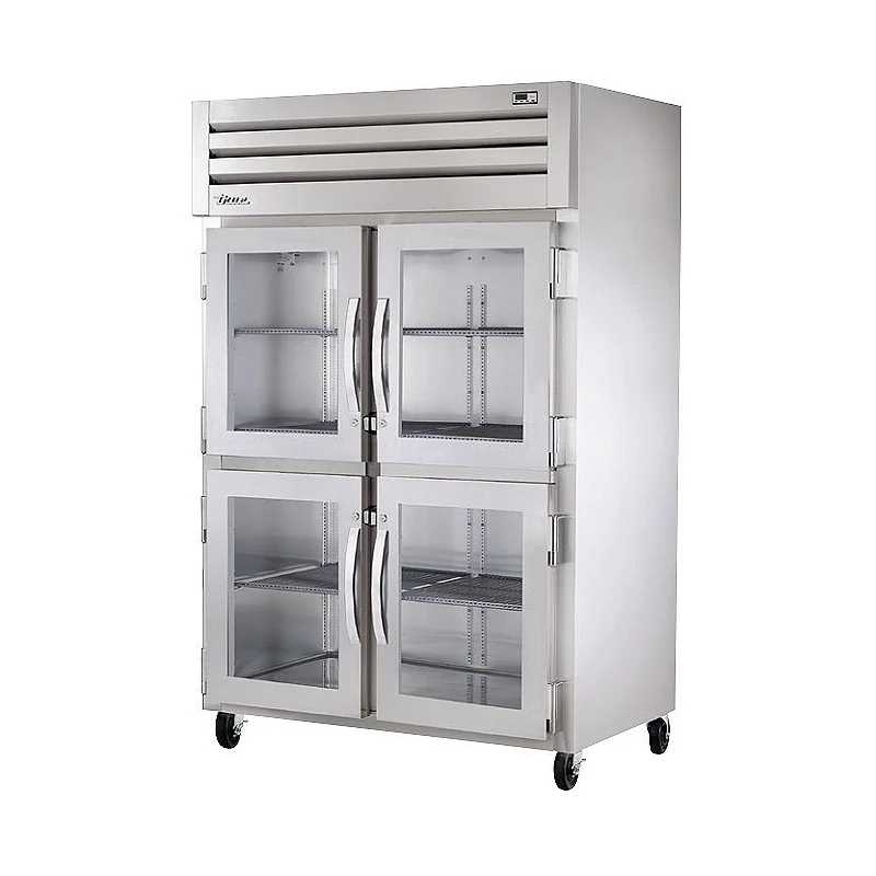 True STR2H-4HG 52" Reach-In Four Half Glass Swing Door Holding Cabinet - 3000W