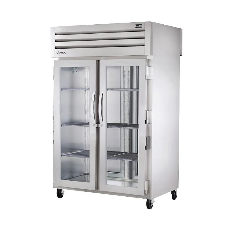 True STR2HPT-2G-2S 52" Reach-In Pass-Thru Glass Front / Solid Rear Swing Door Holding Cabinet - 3000W