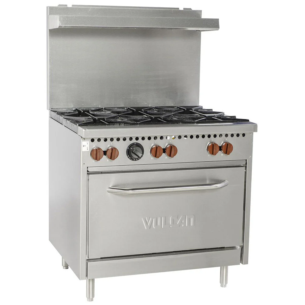 Vulcan SX36-6B 36" Liquid Propane 6-Burner Range With Standard Oven - 198,000 BTU