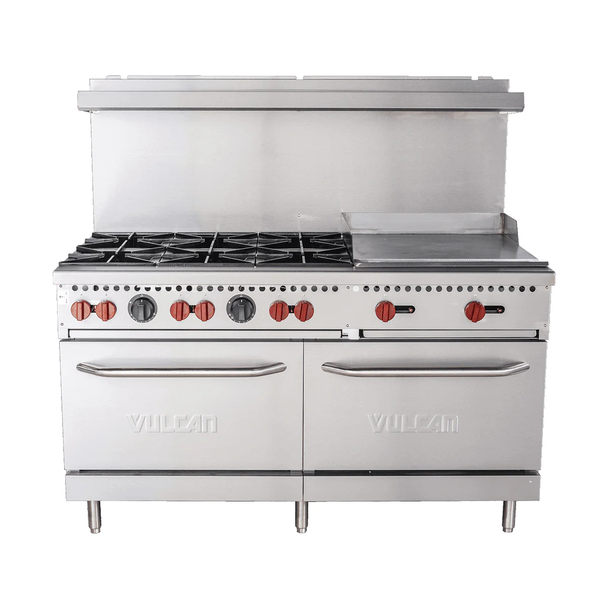 Vulcan SX60F-6B24G SX Series 60" Natural Gas 6-Burner Value Range With 24" Griddle- 258,000 BTU