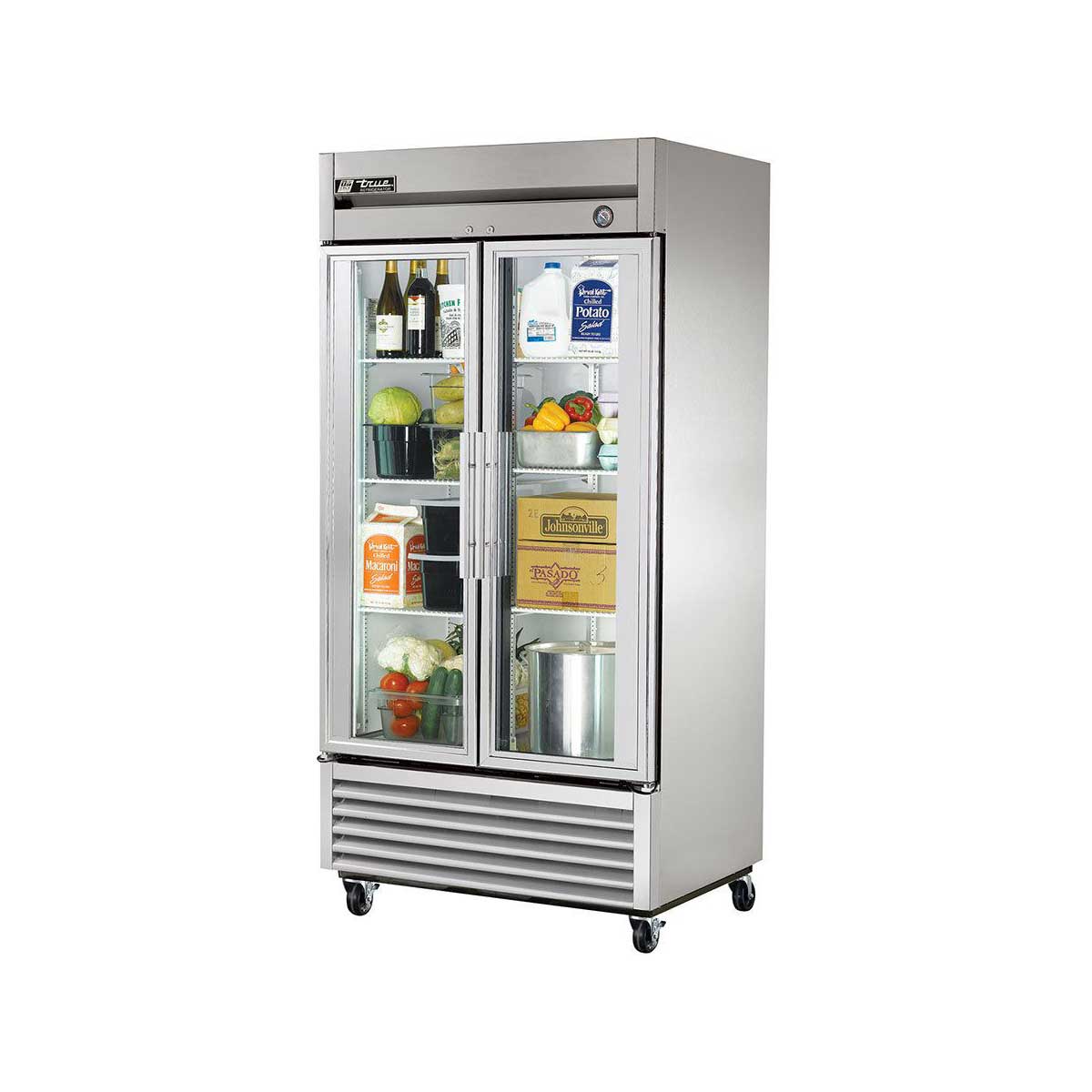 True T-35G-HC~FGD01 40" Glass 2-Door Reach-In Refrigerator