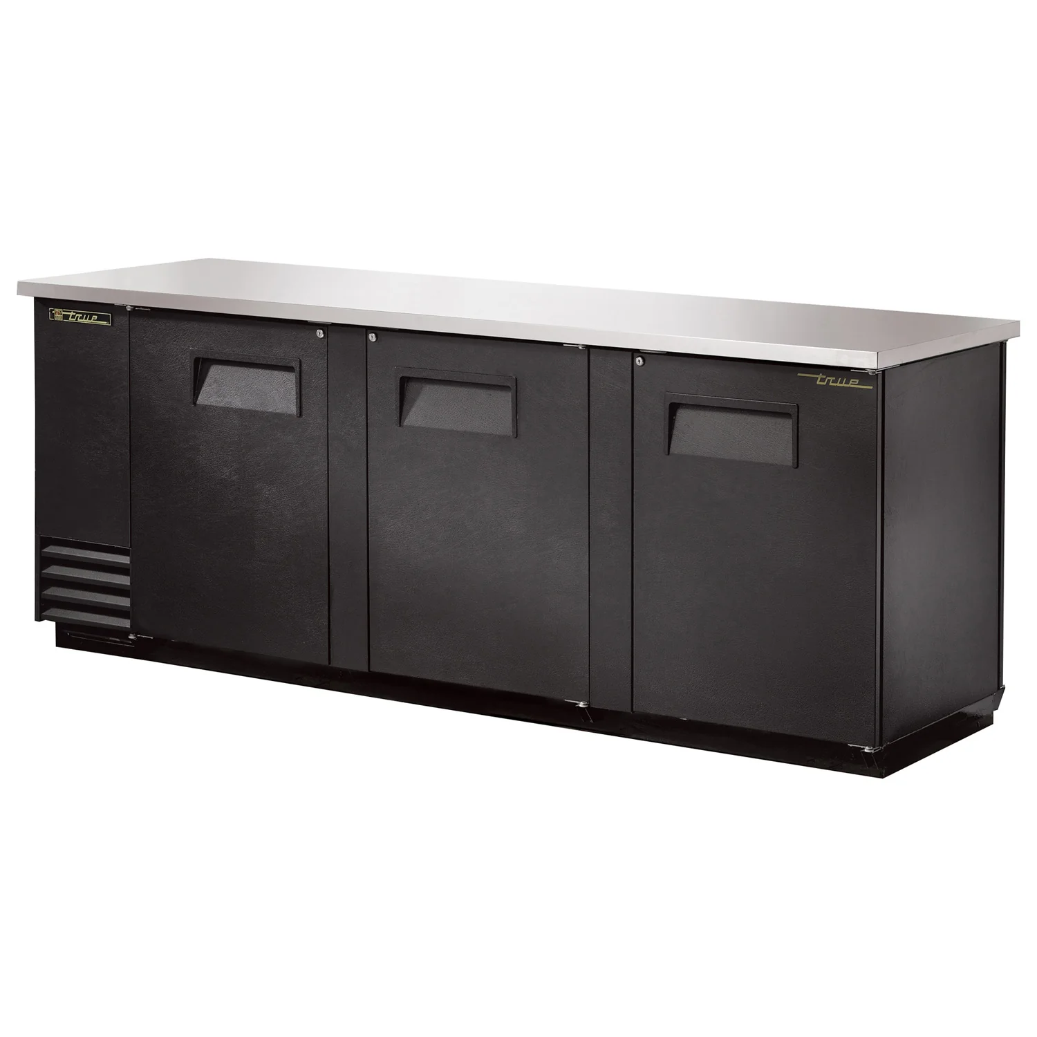 True TBB-4PT 90" Solid 3-Door Pass-Thru Back Bar Refrigerator