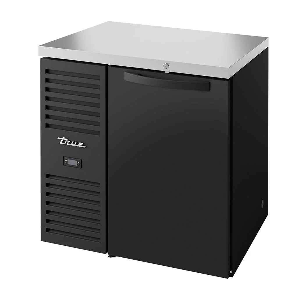 True TBR36-RISZ1-L-B-S-1 36" Solid 1-Door Reach In Single Zone Refrigerator