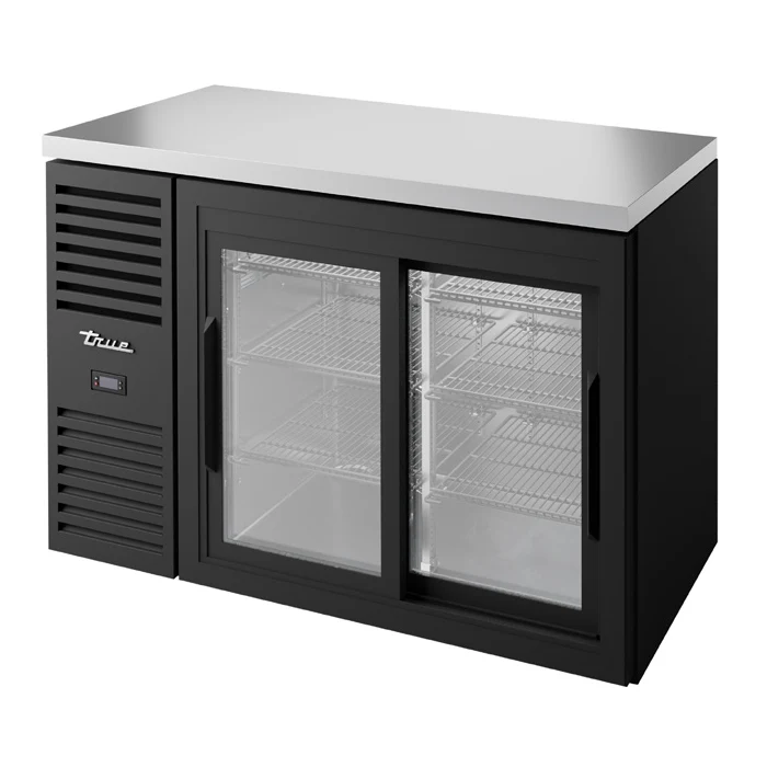 True TBR52-RISZ1-L-B-11-1 52" Sliding Glass 2-Door Single Zone Back Bar Refrigerator