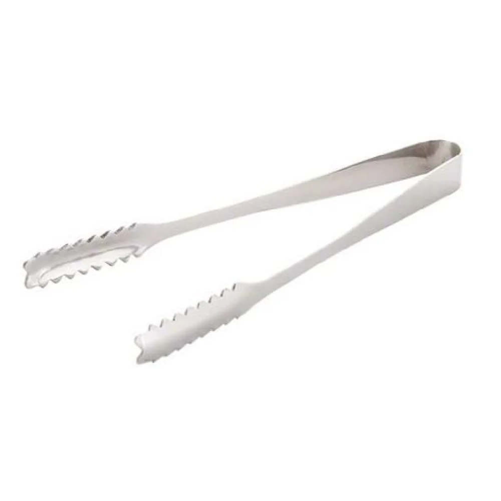 TableCraft 6.5" Stainless Steel Serving Tongs - 4405