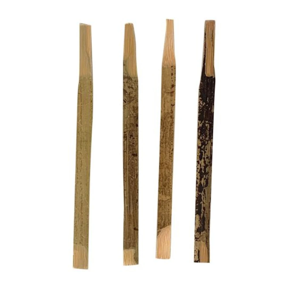 Tablecraft BAMBK35 3.5" Bamboo Bark Picks - 100 / Pack