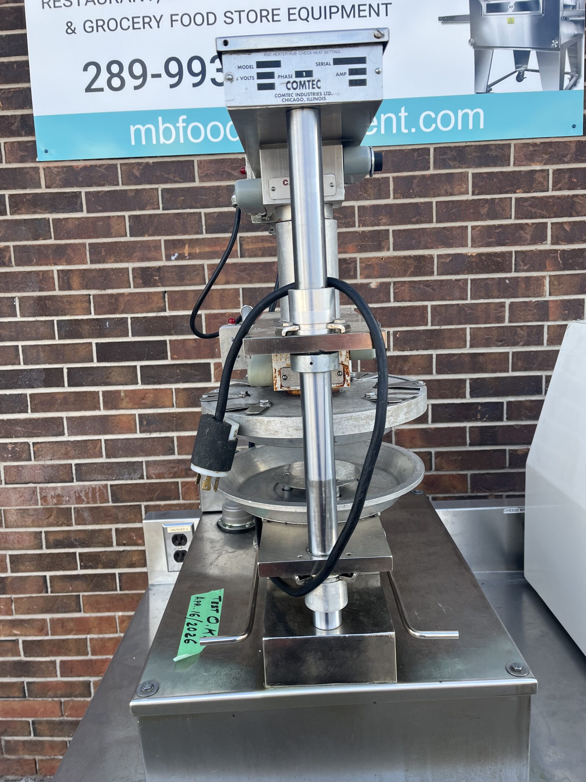 The Comtec Model 2200, 12-station Pie, Pastry, and Tart Press