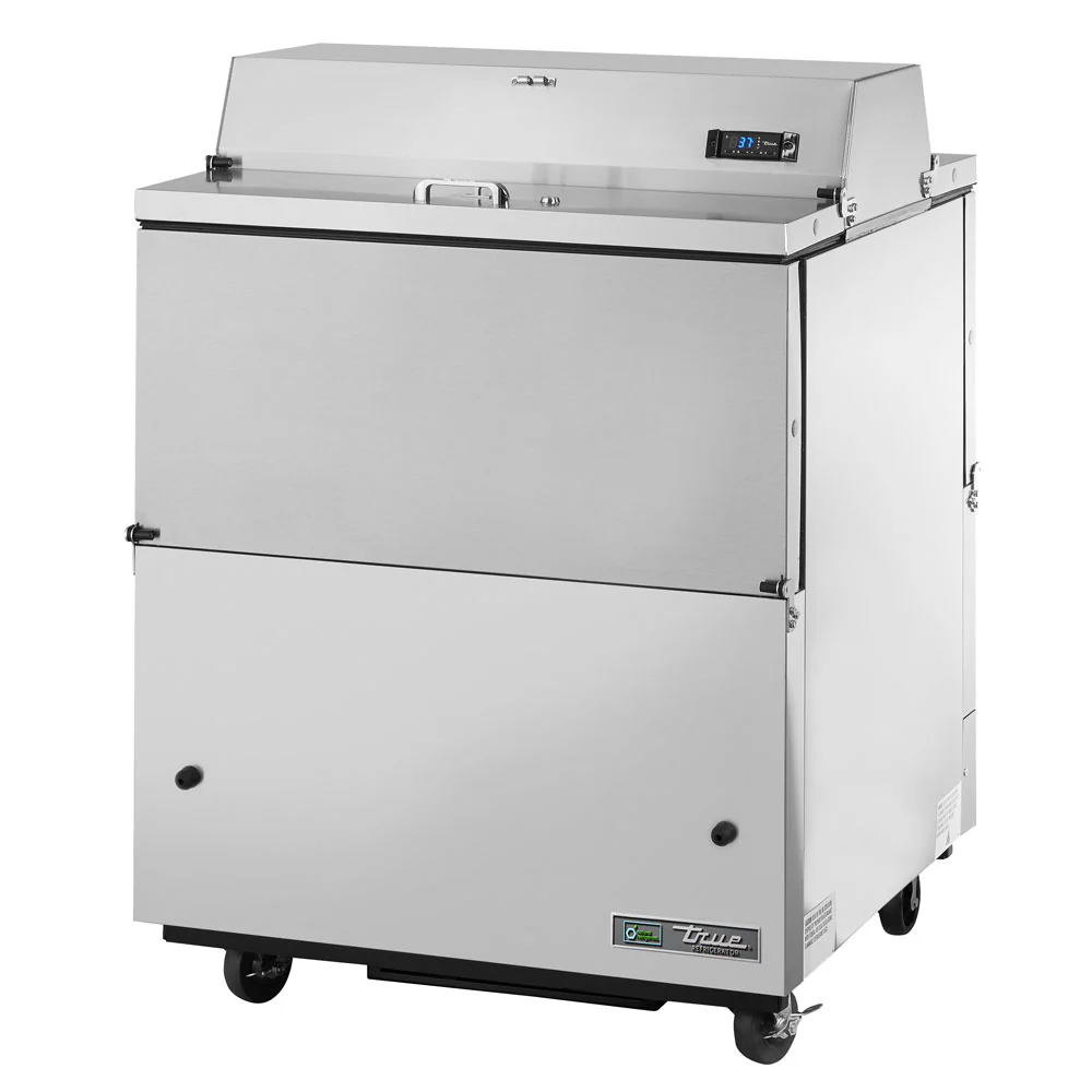True TMC-34-S-DS-HC 34" Dual Sided Milk Cooler with Stainless Steel Exterior & Aluminium Interior